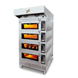 Etagenofen Forno Herdmaß 60x80 cm Satz von 4 Ofen-Module mit Untergestell