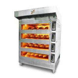 Etagenofen Forno Herdmaß 120x80 cm Satz von 4 Ofen-Module mit Untergestell